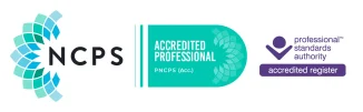 NCPS accredited counsellor logo